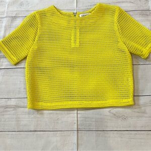 Têtapet Yellow Mesh Top